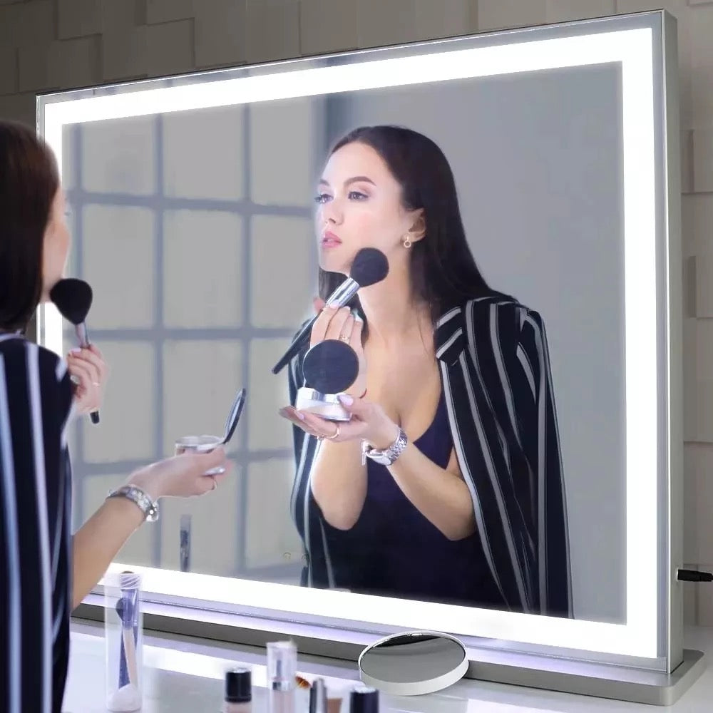 Decorative Espejos Make-Up Mirror Hollywood LED Light Salon Vanity Mirror with Light Strip