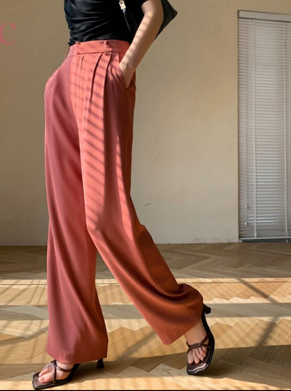 High Waisted Wide Leg Cooling Casual pants