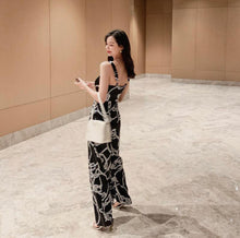 Load image into Gallery viewer, Retro Print High Waist Wide Leg Jumpsuit
