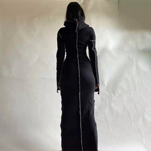 Load image into Gallery viewer, High Quality Hooded Long Sleeve Reverse wear Line Casual Dress
