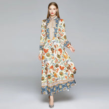 Load image into Gallery viewer, Long Sleeve Retro Maxi Dress
