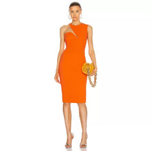 Load image into Gallery viewer, Bandage Elegant Orange Dress
