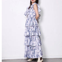 Load image into Gallery viewer, V Neck Ruffle Backless Maxi Dress
