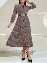 Load image into Gallery viewer, Geo Print Long Sleeve Dress
