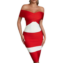 Load image into Gallery viewer, Elegant Multi Color Bandage Dress
